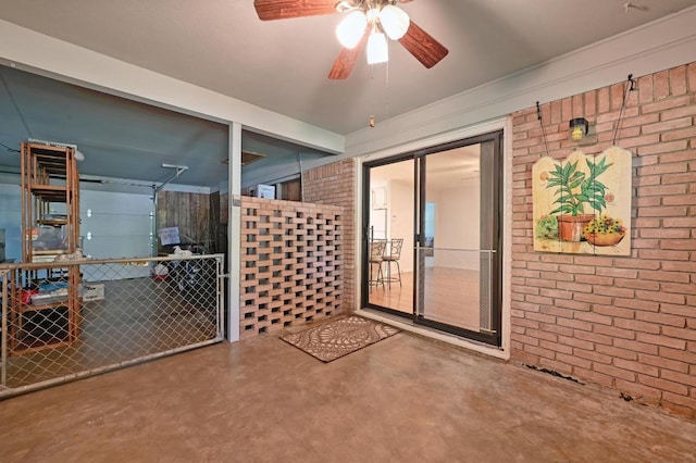 4722 Frontier Trl, Austin, TX 78745 - view of patio with ceiling fan and fence