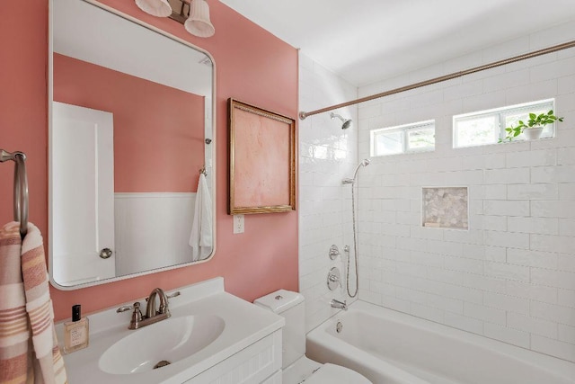 1200 Cullen Ave Unit B, Austin, TX 78757 - bathroom featuring shower / bathing tub combination, toilet, and vanity