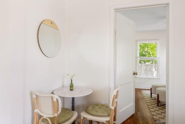 1200 Cullen Ave Unit B, Austin, TX 78757 - dining area with baseboards and wood finished floors
