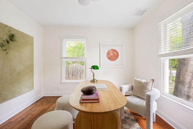 1200 Cullen Ave Unit B, Austin, TX 78757 - interior space featuring baseboards, dark wood-style flooring, and visible vents