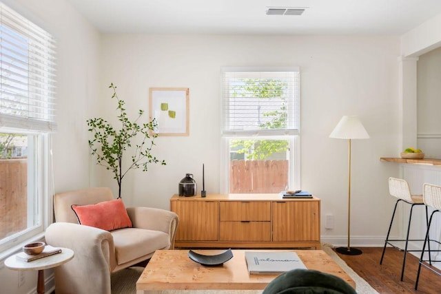 1200 Cullen Ave Unit B, Austin, TX 78757 - living area featuring plenty of natural light and wood finished floors