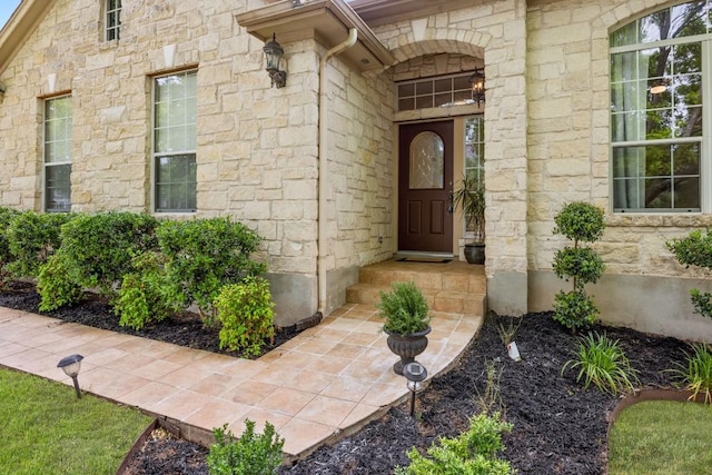 1107 Saint John Ct, Pflugerville, TX 78660 - doorway to property with stone siding