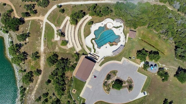 22621 Fountaingrass Ln, Lago Vista, TX 78645 - bird's eye view featuring a water view