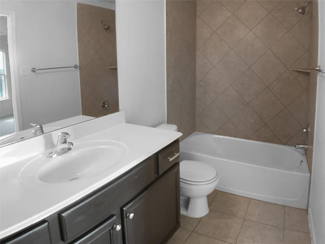 115 Millers Loop, Jarrell, TX 76537 - full bathroom with bathtub / shower combination, tile patterned floors, vanity, and toilet