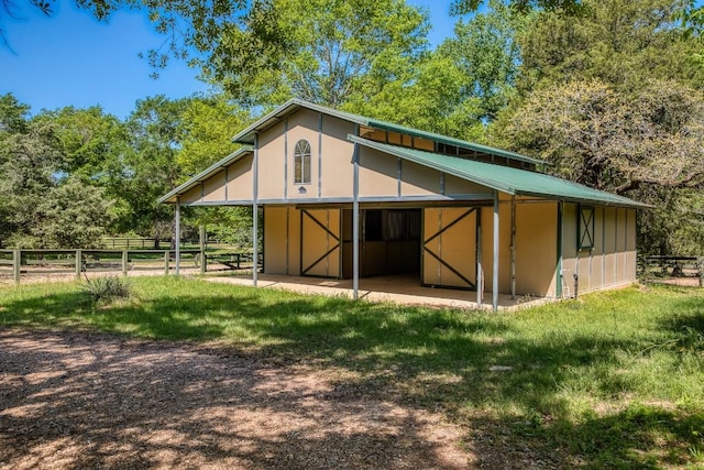 view of horse barn