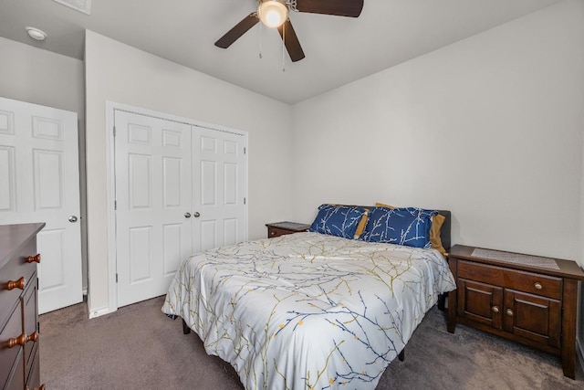 337 Akumal St, Leander, TX 78641 - carpeted bedroom with a closet and a ceiling fan