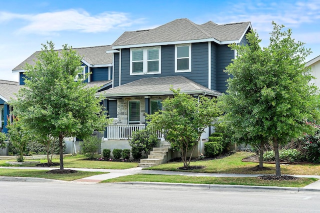 view of front of property featuring a porch