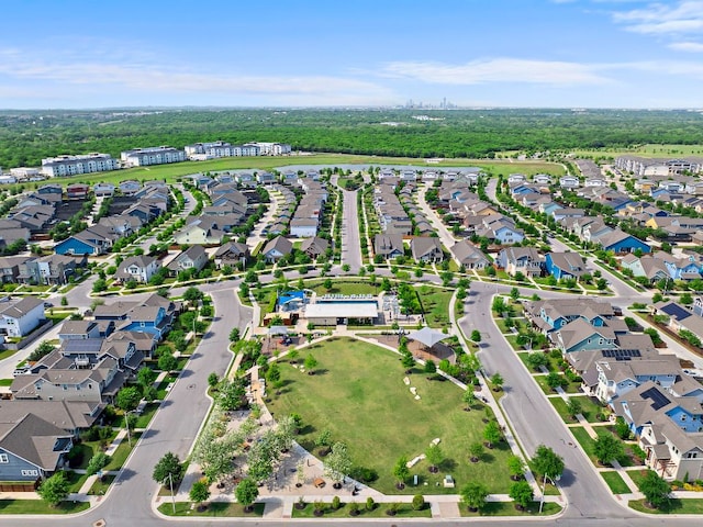 bird's eye view with a residential view