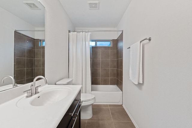 6224 Aviara Dr Unit E14, Austin, TX 78735 - full bath with tile patterned floors, toilet, baseboards, vanity, and shower / tub combo with curtain