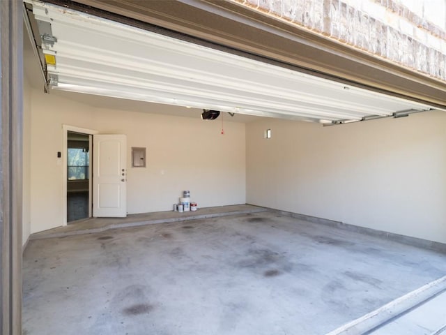 garage featuring electric panel