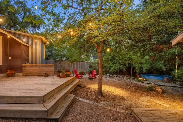 1709 Bouldin Ave, Austin, TX 78704 - view of yard featuring a jacuzzi and a wooden deck