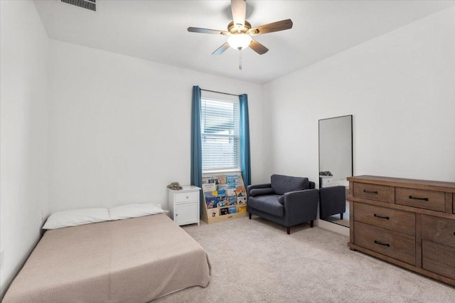 7913 Edmondson Bnd, Austin, TX 78744 - bedroom featuring light colored carpet and a ceiling fan