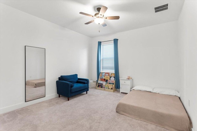 7913 Edmondson Bnd, Austin, TX 78744 - bedroom with light carpet and a ceiling fan