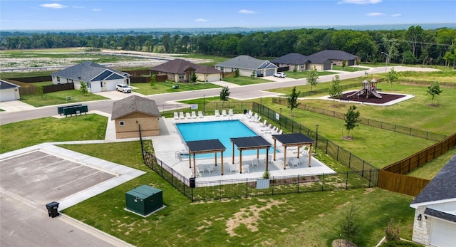 6113 Modena Dr, Temple, TX 76502 - bird's eye view of a pool area