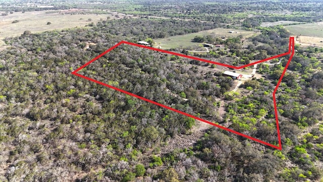 bird's eye view with a rural view
