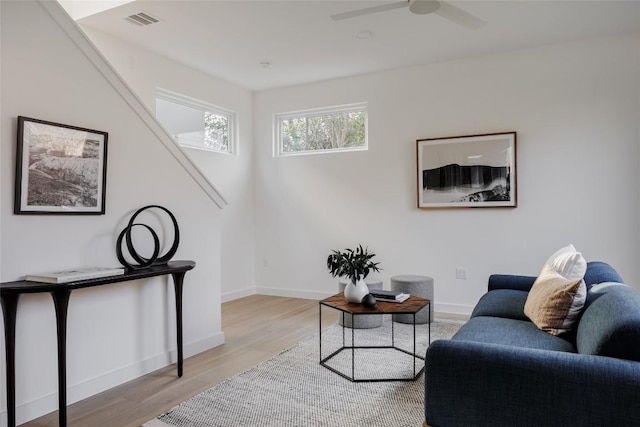 3209 Dolphin Dr Unit 2, Austin, TX 78704 - living room featuring light wood finished floors and a ceiling fan