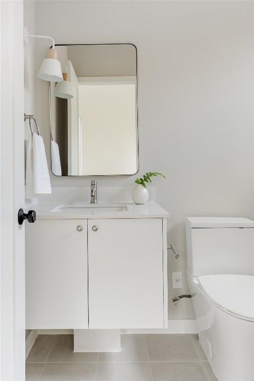 3209 Dolphin Dr Unit 2, Austin, TX 78704 - bathroom with tile patterned flooring and vanity