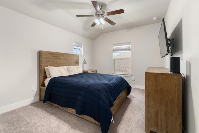 20401 Great Egret Ln, Pflugerville, TX 78660 - bedroom featuring carpet floors, ceiling fan, and lofted ceiling