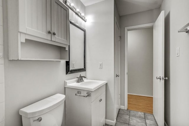 2215 Post Rd Unit 2022, Austin, TX 78704 - half bath with vanity and tile patterned floors