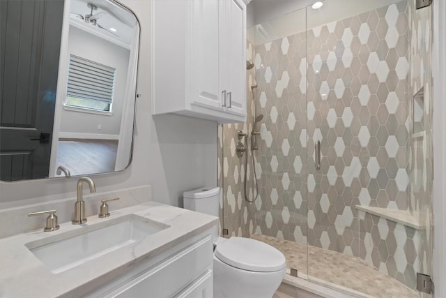 8 Cove Creek Ln, Austin, TX 78738 - full bathroom featuring a stall shower and vanity