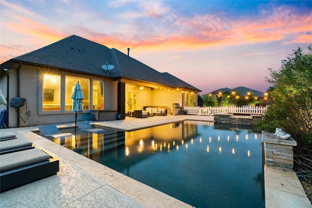 2500 Yuma Trl, Leander, TX 78641 - view of pool featuring an outdoor hangout area, a pool with connected hot tub, and a patio area