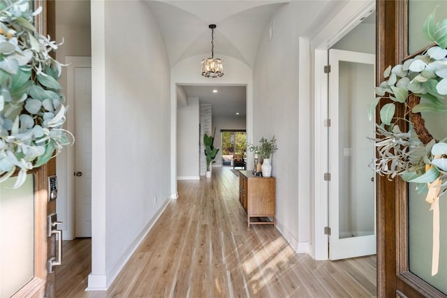 2500 Yuma Trl, Leander, TX 78641 - foyer entrance with light wood-style flooring and a chandelier