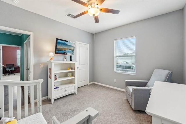 12700 Robert Taft St, Manor, TX 78653 - bedroom with carpet flooring, a desk, and ceiling fan