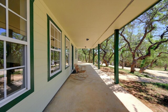 view of patio with a porch