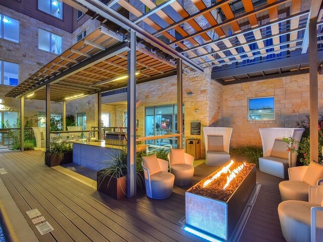 1900 Barton Springs Rd Unit 3007, Austin, TX 78704 - deck with a fire pit