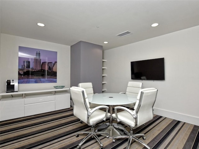 1900 Barton Springs Rd Unit 3007, Austin, TX 78704 - dining room with recessed lighting, wood finished floors, and baseboards