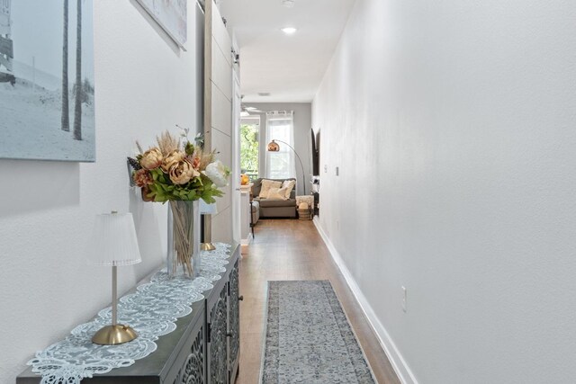 1900 Barton Springs Rd Unit 3007, Austin, TX 78704 - hall featuring light wood-style floors and baseboards