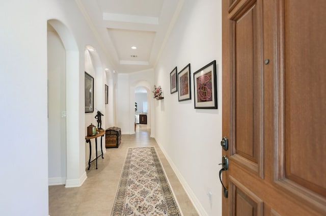 300 Horseback Holw, Austin, TX 78732 - hallway with arched walkways and recessed lighting