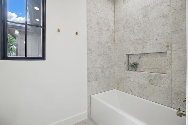bathroom with a bath