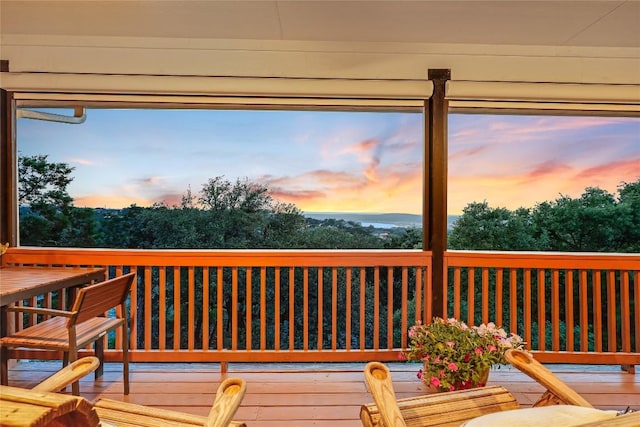20718 Camel Back St, Lago Vista, TX 78645 - view of deck at dusk
