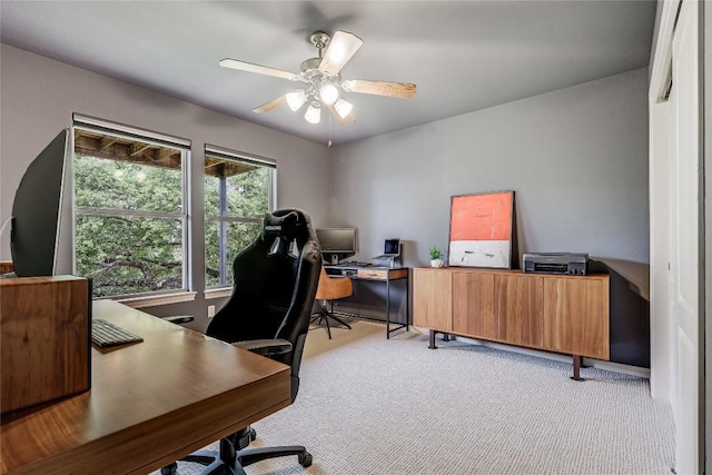 20718 Camel Back St, Lago Vista, TX 78645 - office featuring light colored carpet and ceiling fan