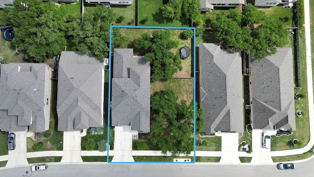 drone / aerial view with a residential view