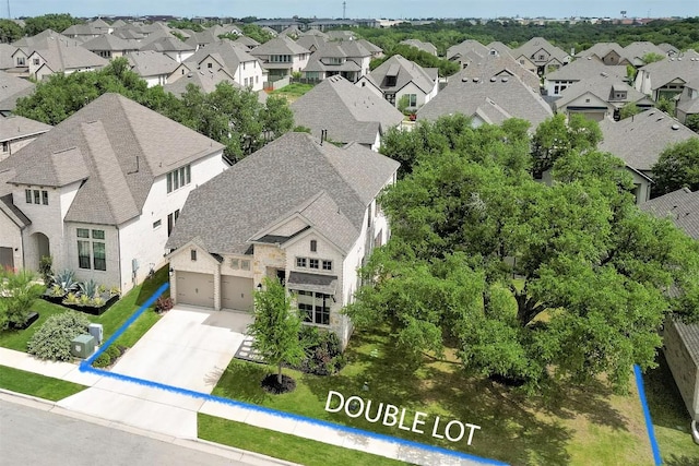 229 S Park Vis, Georgetown, TX 78628 - aerial view of residential area with property boundaries highlighted