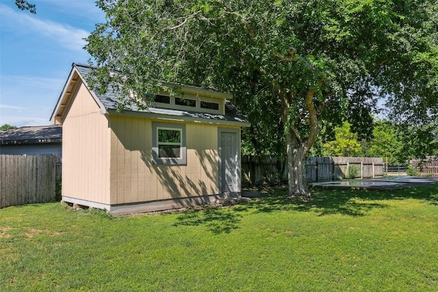 171 Calle Largo, Kyle, TX 78640 - view of shed with a fenced backyard