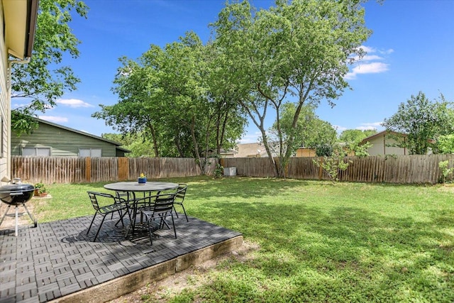 6003 Merriwood Dr, Austin, TX 78745 - view of yard with outdoor dining area and a patio