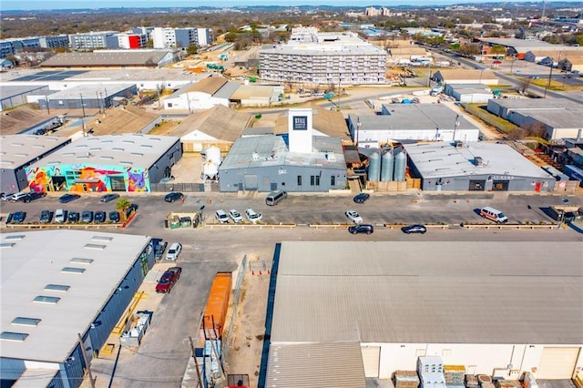 bird's eye view of industrial structures