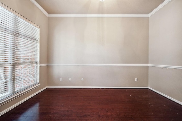 1124 Dyer Creek Pl, Round Rock, TX 78665 - unfurnished room featuring wood finished floors, ornamental molding, and baseboards