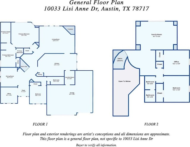 10033 Lisi Anne Dr, Austin, TX 78717 - view of floor plan / room layout