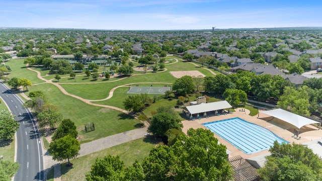 10033 Lisi Anne Dr, Austin, TX 78717 - bird's eye view of a pool
