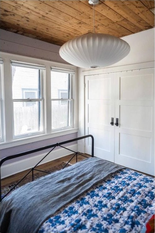 712 Harris Ave Unit 1, Austin, TX 78705 - bedroom featuring wooden ceiling and a closet