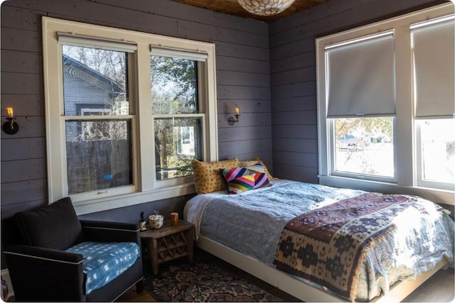 712 Harris Ave Unit 1, Austin, TX 78705 - bedroom with wooden walls