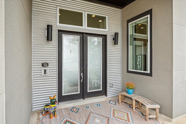 6229 Florencia Ln, Austin, TX 78724 - property entrance featuring french doors and stucco siding