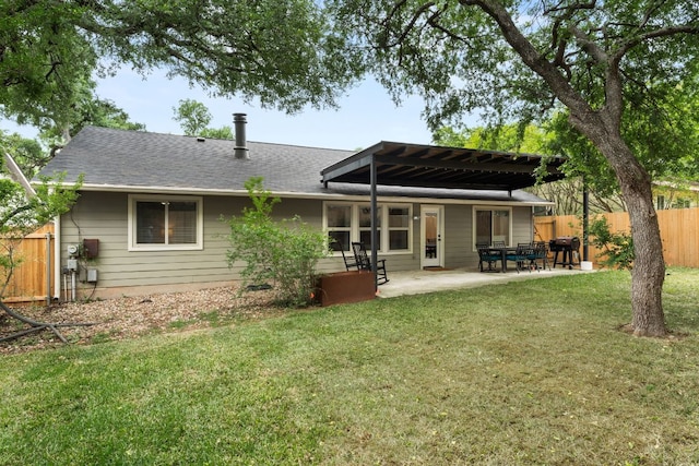 4302 Red Cloud Dr, Austin, TX 78759 - back of house featuring a patio area and roof with shingles