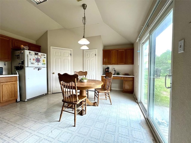 3622 Cheyenne St, Round Rock, TX 78664 - dining room featuring vaulted ceiling