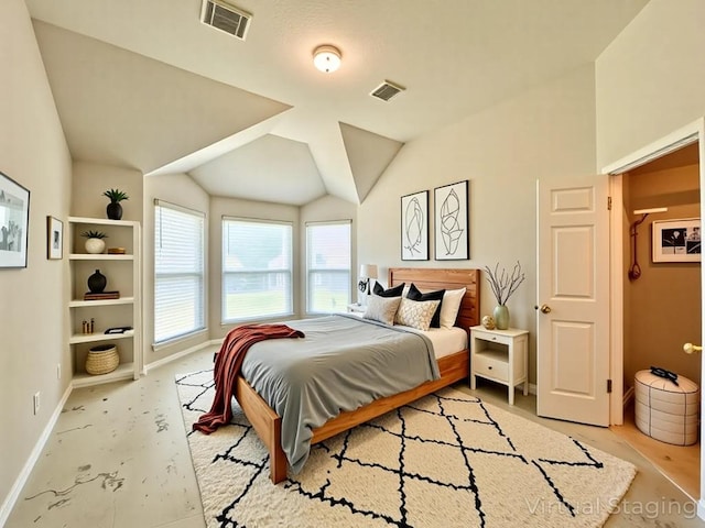 3622 Cheyenne St, Round Rock, TX 78664 - bedroom with lofted ceiling and baseboards