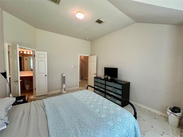 3622 Cheyenne St, Round Rock, TX 78664 - carpeted bedroom with lofted ceiling and baseboards